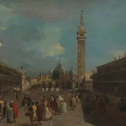 Hand-painted oil painting reproduction of Venice Piazza San Marco by Francesco Guardi