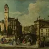 Venice: Entrance to the Cannaregio (Style of Francesco Guardi) - Hand-Painted Oil Painting Reproduction 2 Hand-painted oil painting reproduction of Venice Entrance to the Cannaregio in the style of Francesco Guardi