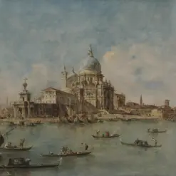 Hand-painted oil painting reproduction of Venice The Punta della Dogana by Francesco Guardi