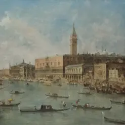 Hand-painted oil painting reproduction of Venice The Doge's Palace and the Molo by Francesco Guardi