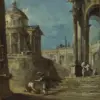 An Architectural Caprice by Francesco Guardi - Hand-Painted Oil Painting Reproduction 2 Hand-painted oil painting reproduction of An Architectural Caprice by Francesco Guardi