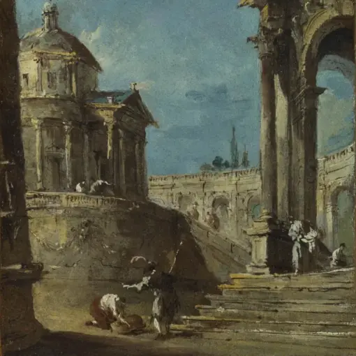 An Architectural Caprice by Francesco Guardi – Hand-Painted Oil Painting Reproduction