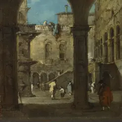 Hand-painted oil painting reproduction of An Architectural Caprice by Francesco Guardi