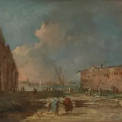 Hand-painted oil painting reproduction of A View near Venice (?) by Francesco Guardi