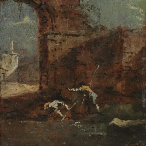 Caprice View with Ruins by Francesco Guardi – Hand-Painted Oil Painting Reproduction