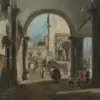 An Architectural Caprice by Francesco Guardi - Hand-Painted Oil Painting Reproduction 2 Hand-painted oil painting reproduction of An Architectural Caprice by Francesco Guardi