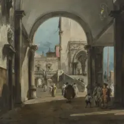 Hand-painted oil painting reproduction of An Architectural Caprice by Francesco Guardi
