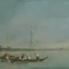 View of the Venetian Lagoon with the Tower of Malghera by Francesco Guardi - Hand-Painted Oil Painting Reproduction 1 Hand-painted oil painting reproduction of View of the Venetian Lagoon with the Tower of Malghera by Francesco Guardi