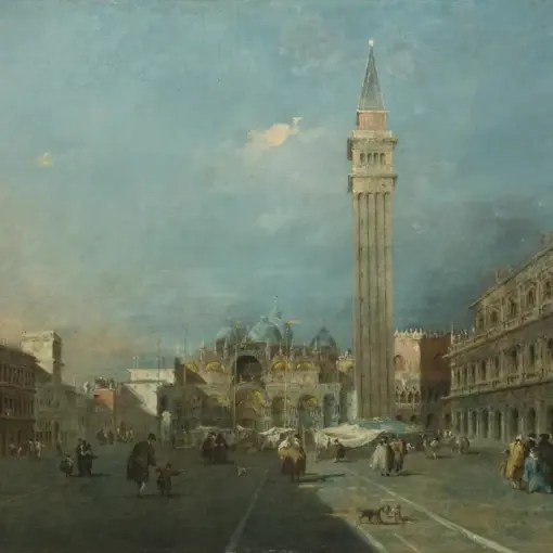 Venice: Piazza San Marco by Francesco Guardi – Hand-Painted Oil Painting Reproduction