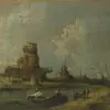 A Ruin Caprice (Style of Francesco Guardi) - Hand-Painted Oil Painting Reproduction 2 Hand-painted oil painting reproduction of A Ruin Caprice in the style of Francesco Guardi