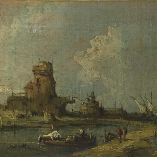 A Ruin Caprice (Style of Francesco Guardi) – Hand-Painted Oil Painting Reproduction