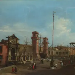Hand-painted oil painting reproduction of Venice The Arsenal by Francesco Guardi
