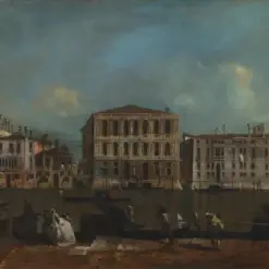 Hand-painted oil painting reproduction of Venice The Grand Canal with Palazzo Pesaro by Francesco Guardi