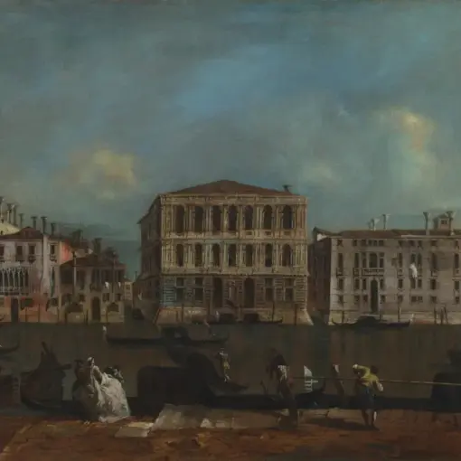 Venice: The Grand Canal with Palazzo Pesaro by Francesco Guardi – Hand-Painted Oil Painting Reproduction
