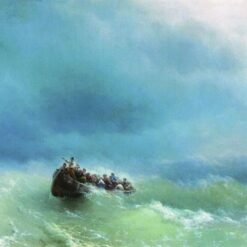 Hand painted oil painting reproduction of On the storm by Ivan Aivazovsky