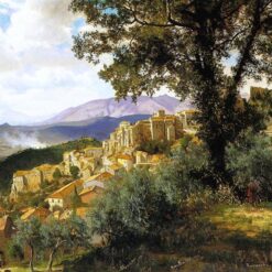 Hand-painted oil painting reproduction of Olevano by Albert Bierstadt