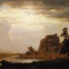 On the Sweetwater Near the Devil's Gate, Nebraska by Albert Bierstadt - Hand-Painted Oil Painting Reproduction 2 Hand-painted oil painting reproduction of Valley of the Yosemite by Albert Bierstadt