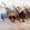 Frederic Remington Bringing Home the New Cook (1907) Hand-Painted Oil Painting Reproduction by Dafen Village Studio 2 Hand-painted oil reproduction of Frederic Remington's 1907 Western painting Bringing Home the New Cook on canvas