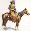 Frederic Remington Arizona cow-boy Hand-Painted Oil Painting Reproduction by Dafen Village Studio 1 Hand-painted oil reproduction of Frederic Remington's Western painting Arizona cow-boy on vertical canvas