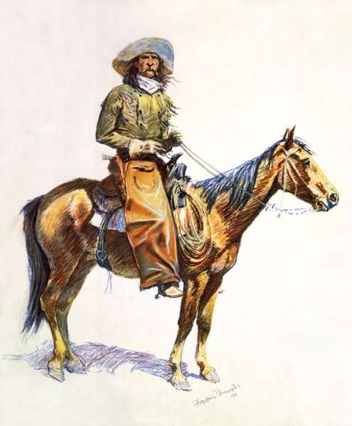 Frederic Remington Arizona cow-boy Hand-Painted Oil Painting Reproduction by Dafen Village Studio