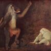 Hand-painted oil painting reproduction of Pavian and Albino Makake c.1780 by George Stubbs by Dafen Village Studio