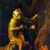 Portrait of a Monkey George Stubbs Date: 1774 Style: Romanticism Genre: animal painting Media: oil, canvas Location: Private Collection Dimensions: 60.3 x 70.5 cm