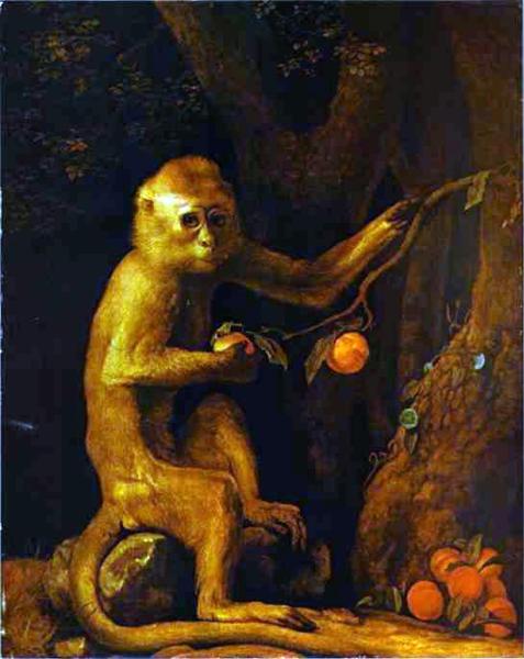 George Stubbs / Portrait of a Monkey (1774) – Hand-Painted Oil Reproduction by Dafen Village Studio
