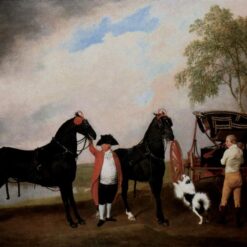 Reproduction peinte à la main à l'huile du « Phaéton du prince de Galles » (1793) de George Stubbs, réalisée par le Dafen Village Studio