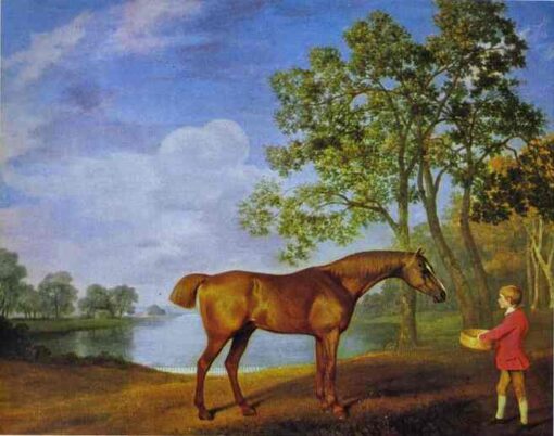 George Stubbs / Pumpkin with a Stable Lad (1774) Romanticism – Hand-Painted Oil Reproduction by Dafen Village Studio