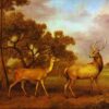 George Stubbs / Red Deer Stag and Hind (1792) Romanticism – Hand-Painted Oil Reproduction by Dafen Village Studio 2 Hand-painted oil painting reproduction of Red Deer Stag and Hind 1792 by George Stubbs by Dafen Village Studio