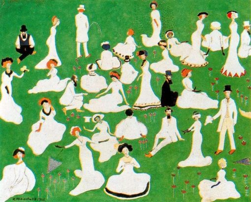 Kazimir Malevich Resting. Society in Top Hats (1908) – Hand-Painted Oil Reproduction by Dafen Village Studio