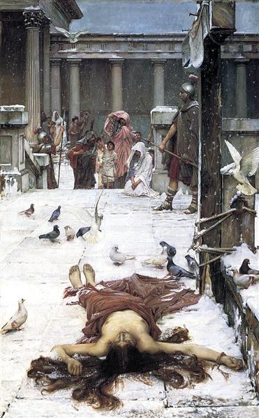 Saint Eulalia (1885) by John William Waterhouse – Hand-Painted Oil Painting Reproduction