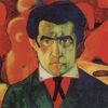 Kazimir Malevich self portrait 1910 hand painted fauvist oil painting reproduction by Dafen Village Studio