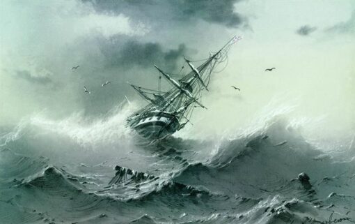 Hand-Painted “Shipwreck” Oil Painting Reproduction – Ivan Aivazovsky Marine Art | Dafen Studio Fine Art