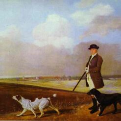 Reproduction peinte à la main à l'huile de l'œuvre de George Stubbs intitulée « Sir John Nelthorpe chassant avec ses chiens à Barton Field, 1776 », réalisée par Dafen Village Studio