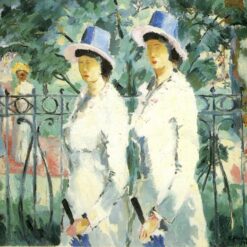 Kazimir Malevich Sisters 1910 Tretyakov Gallery hand painted impressionist portrait oil painting reproduction by Dafen Village Studio