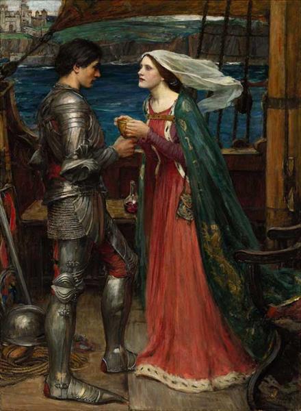 Tristram and Isolde (1916) by John William Waterhouse – Hand-Painted Oil Painting Reproduction