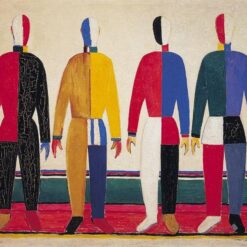 Kazimir Malevich Sportsmen 1931 hand painted neo suprematist oil painting reproduction by Dafen Village Studio