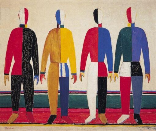 Kazimir Malevich Sportsmen (1931) Neo-Suprematism – Hand-Painted Oil Reproduction by Dafen Village Studio