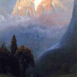 Hand-painted oil painting reproduction of Storm Among the Alps by Albert Bierstadt