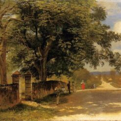 Hand-painted oil painting reproduction of Street in Nassau by Albert Bierstadt