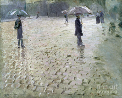 Gustave Caillebotte: Rue De Paris, Jour De Pluie Study (c.1877) Impressionist Masterpiece – Hand-Painted Oil Reproduction by Dafen Village Studio
