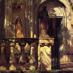 Hand-painted oil painting reproduction of Sunlight and Shadow Study by Albert Bierstadt