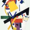 Kazimir Malevich / Suprematism (1915) - Hand-Painted Oil Reproduction by Dafen Village Studio 1 Hand-painted oil reproduction of Kazimir Malevich's 1915 Suprematism painting featuring geometric abstract shapes floating on canvas