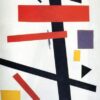 Kazimir Malevich / Suprematism (1915) - Hand-Painted Oil Reproduction by Dafen Village Studio 2 Reproducción al óleo pintada a mano de la obra suprematista de Kazimir Malevich de 1915, que presenta formas geométricas abstractas sobre lienzo.