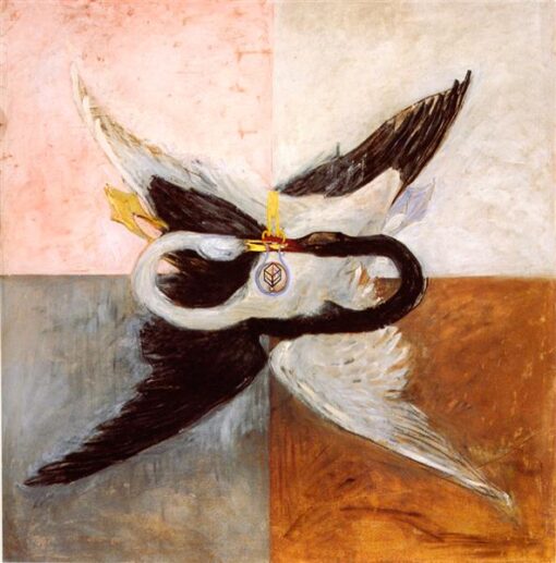 Hilma af Klint Svanen The Swan (1914) Expressionist Art – Hand-Painted Oil Reproduction by Dafen Village Studio