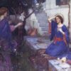 The Annunciation (1914) by John William Waterhouse - Hand-Painted Oil Painting Reproduction 2 Hand-painted oil painting reproduction of The Annunciation 1914 by John William Waterhouse