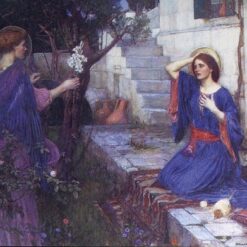 Hand-painted oil painting reproduction of The Annunciation 1914 by John William Waterhouse