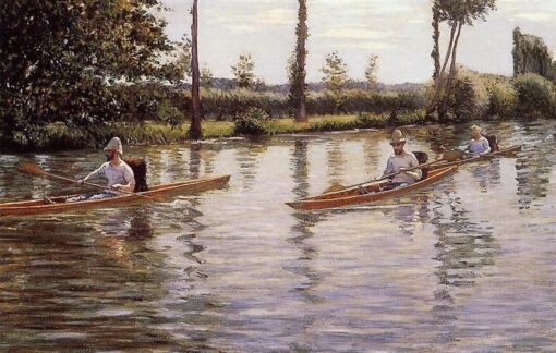 Gustave Caillebotte: The Canoe (1877) Impressionist Masterpiece – Hand-Painted Oil Reproduction by Dafen Village Studio