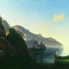 Hand-Painted "The Coast at Amalfi" (1841) Oil Painting Reproduction – Ivan Aivazovsky Seascape | Dafen Studio Fine Art 2 Hand painted oil painting reproduction of The Coast at Amalfi 1841 by Ivan Aivazovsky